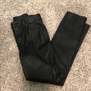 H&M faux black leather pants